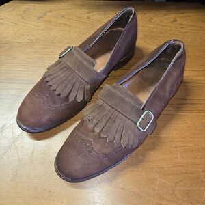 Cole Haan Brown Suede Men's Slip-On Loafers